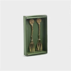 &klevering Set of 2 Gold Daisy Forks