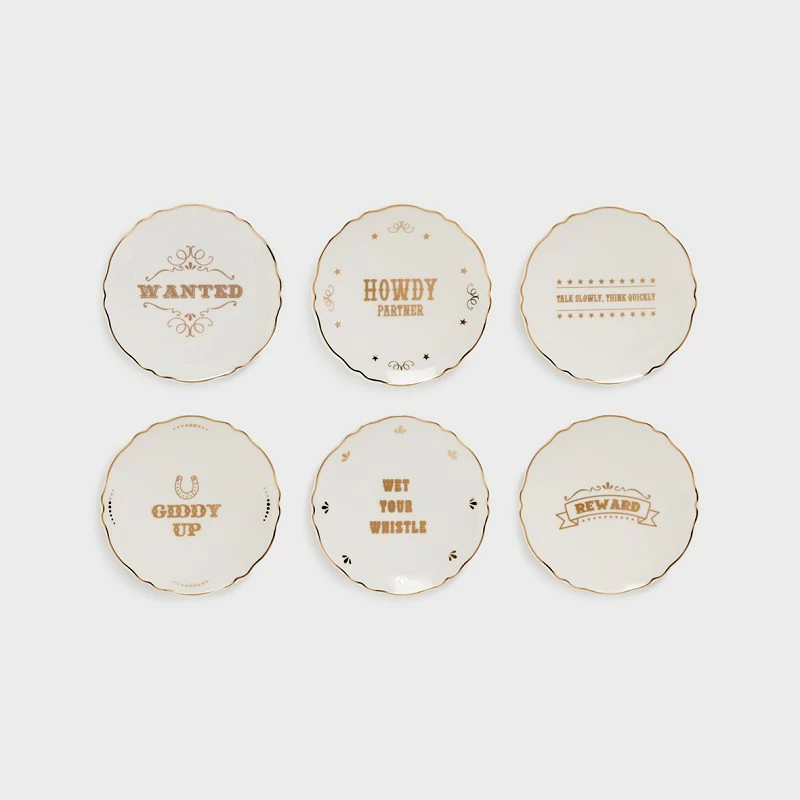 &klevering Set 6 Plate slogan 3 &klevering Set 6 Plate slogan