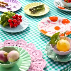 &klevering Orange Twig Plate Small Set of 4