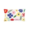 &klevering 30x50cm Cotton Embroided Flower Cushion