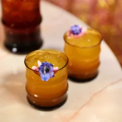 &klevering Set of 4 Faux Bamboo Glasses