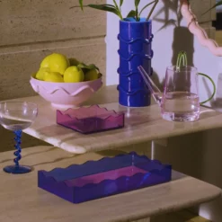 &klevering Wobble Wave Trinket Tray - Blue