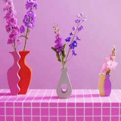 &klevering Yellow Lilac Fuse Vase Set 15 &klevering Yellow Lilac Fuse Vase Set