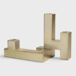 &klevering Gold Large Candle Holder Sculpture