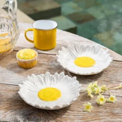 &klevering Daisy Flower Serving Bowl