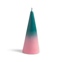 &klevering Fade Cone Candle Small - Teal + Pink