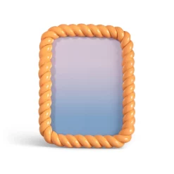 &klevering Braid Rectangle Photo Frame Peach