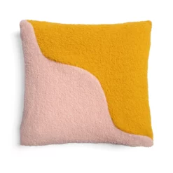 &klevering Wavy Square Pink Cushion