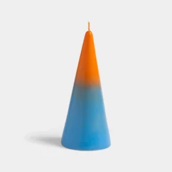 &klevering Fade Cone Candle Medium - Orange + Blue