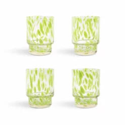 &klevering Glass Tortoise Green Set of 4