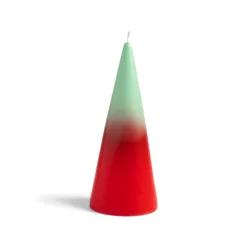 &klevering Fade Cone Candle Large - Red + Green