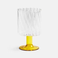 &klevering Twirl Yellow Glass - Set of 2