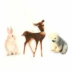 &klevering Set of 3 small porcelain animal hangers