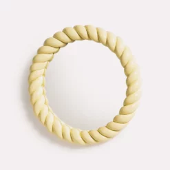 &klevering Braid Round Wall Mirror Vanilla