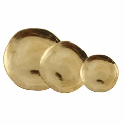 &klevering Set of 3 Imperfect Gold Plates