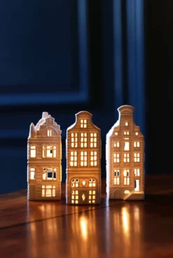 &klevering Canal House Tealight Holder - Clock