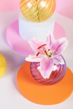 &klevering Purple Spiral Vase