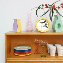 &klevering Set of 2 Pink Spiral Coupes