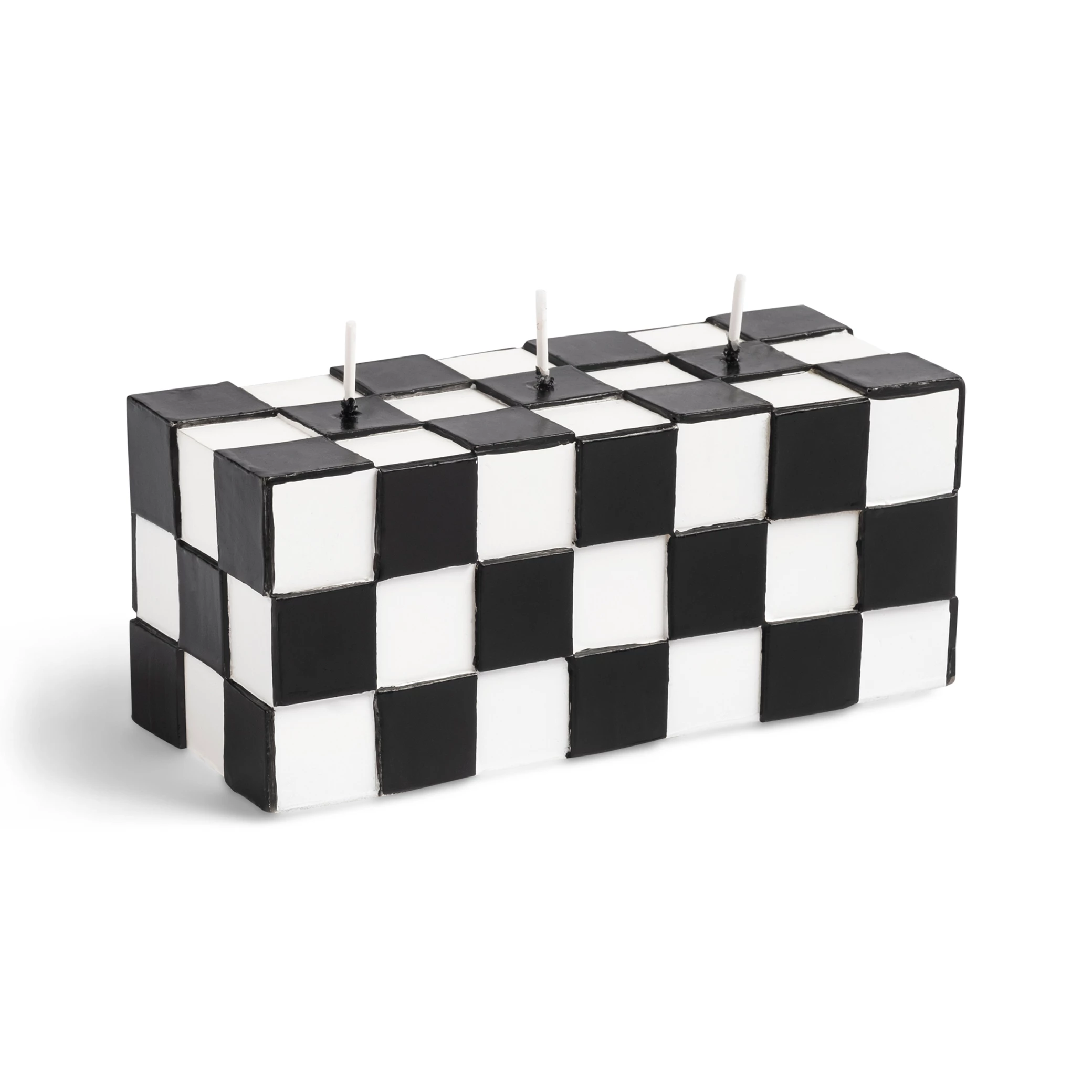 &klevering Black Check Candle 3 &klevering Black Check Candle