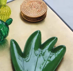 &klevering Trinket Plate Leaf Dark Green