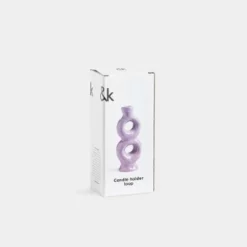 &klevering Loop Lilac Stoneware Candleholder