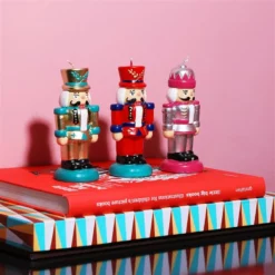 &klevering Silver and Pink Nutcracker Candle