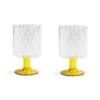 &klevering Twirl Yellow Glass - Set of 2