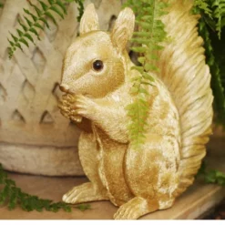 &klevering Coin Bank Gold Squirrel
