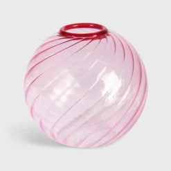 &klevering Pink Spiral Vase