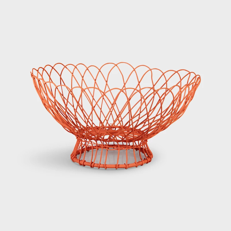 &klevering Orange Twist Wire Basket 3 &klevering Orange Twist Wire Basket