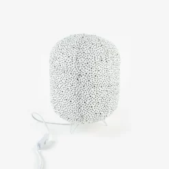 &klevering White Fabric Lamp with Black Dots