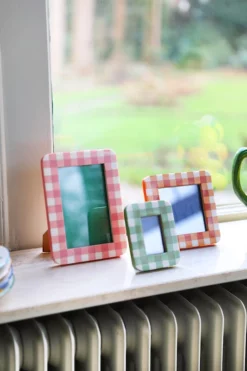 &klevering Blue Vichy Photo Frame