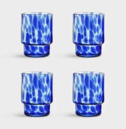 &klevering Blue Tortoise Glass Tumbler