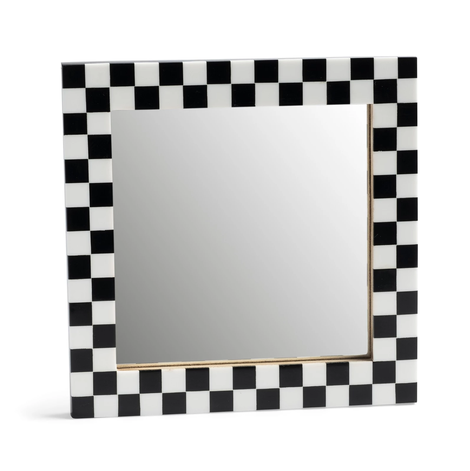 &klevering Black and White Check Standing Mirror (17.5 x 17.5cm) 3 &klevering Black and White Check Standing Mirror (17.5 x 17.5cm)