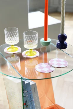 &klevering Twirl Yellow Glass - Set of 2