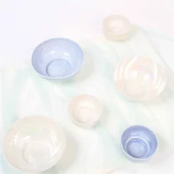 &klevering Sai Porcelain Salad Bowl in light Blue 0.8 L