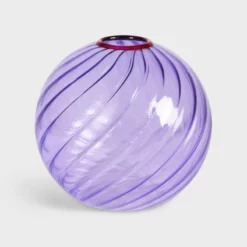 &klevering Purple Spiral Vase