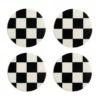 &klevering Set Of 4 Black Check Coasters