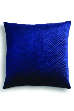 &klevering Square Embroidery Cushion - Blue