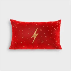 &klevering Cushion Lightning Red Rectangle