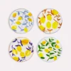 &klevering Set of 4 Large Lemon Twig Plate