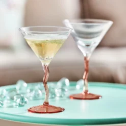 &klevering Wobbly Stemed Martini Glasses