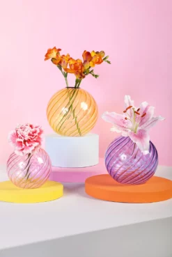 &klevering Purple Spiral Vase