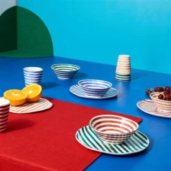 &klevering Set of 4 Large Multicolor Casablanca Mugs