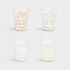 &klevering Set of 4 Splash Designed Dolomite Tumblers 1 &klevering Set of 4 Splash Designed Dolomite Tumblers