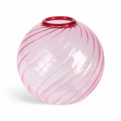 &klevering Pink Spiral Vase