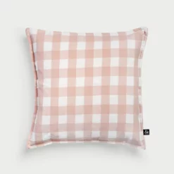 &klevering Pink Gingham Cushion